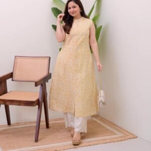 ANAGH APPARELS Yellow Cotton Kurta Set