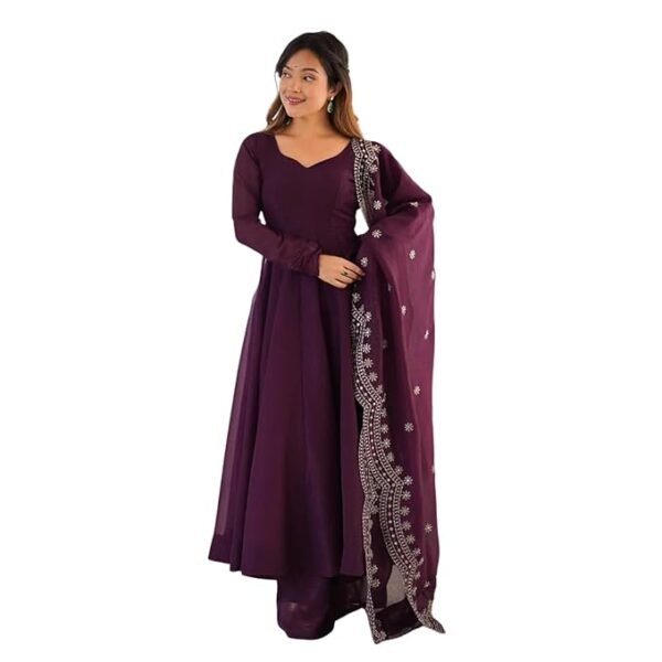 Heavy Designer Party Gown with Pant - Image 2