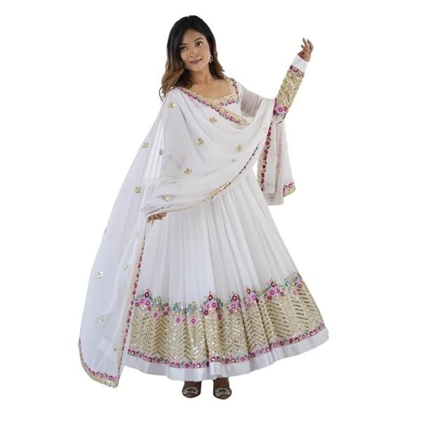 ANAGH APPARELS Heavy Georgette Embroidered Salwar Suit Set - Image 6