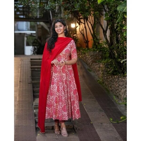 Elegant Floral Georgette Anarkali Gown - Image 7