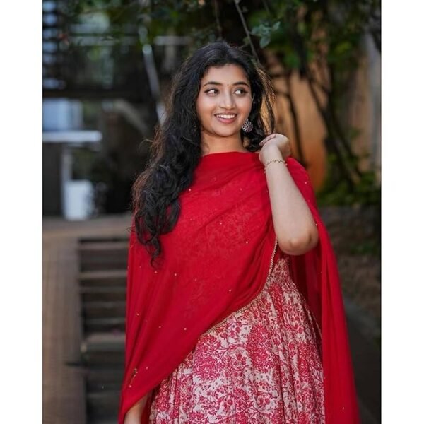 Elegant Floral Georgette Anarkali Gown - Image 2
