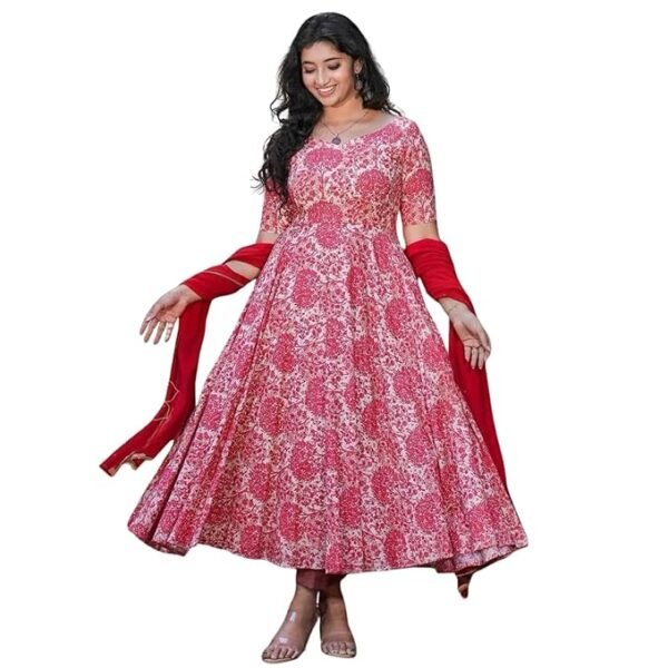 Elegant Floral Georgette Anarkali Gown - Image 4