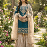 Pure Heavy GMY SILK With Heavy Embroidery Coding Dori-Sequence Work (Rama)