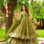 Elegant Heavy Embroidered Sequence Work Set (Green)