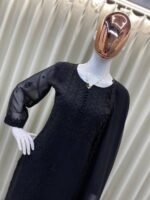 DESIGNER WEAR – EXCLUSIVE GEORGETTE EMBROIDERY SUIT WITH DUPATTA (Black) - Image 4