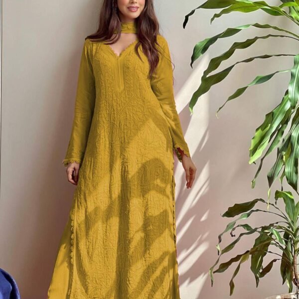 PLAZO WITH DUPATTA (Mustard)
