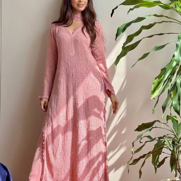 PLAZO WITH DUPATTA (Ruby Pink)