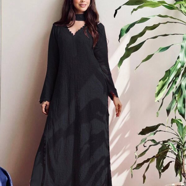PLAZO WITH DUPATTA (Black)