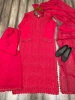 PLAZO WITH DUPATTA (Red) - Image 2