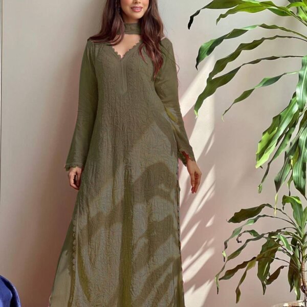 PLAZO WITH DUPATTA (Mehandi)