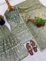 Presenting New Designer Collection in GMY Silk (Green) - Image 5