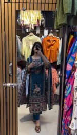 Perfect for Party & Wedding – Designer Printed Pant Set with Mirror Work - Image 2