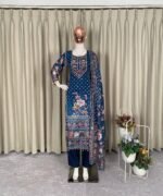 Perfect for Party & Wedding – Designer Printed Pant Set with Mirror Work