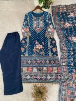 Perfect for Party & Wedding – Designer Printed Pant Set with Mirror Work - Image 4