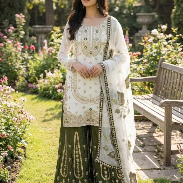 Presenting New Designer Collection in GMY Silk (Green)