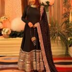 Premium Anarkali Gown Set – Showroom Finished Collection (Black)