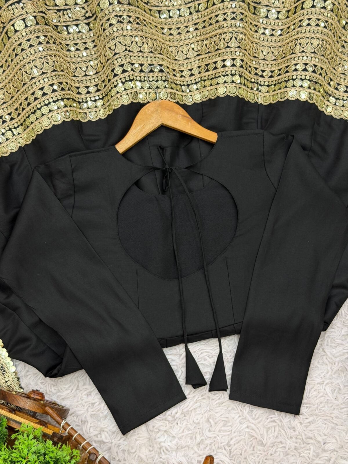 Premium Anarkali Gown Set – Showroom Finished Collection (Black) - Image 5