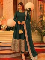 Premium Anarkali Gown Set – Showroom Finished Collection (Green)