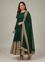 Premium Anarkali Gown Set – Showroom Finished Collection (Green) - Image 4