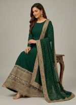 Premium Anarkali Gown Set – Showroom Finished Collection (Green) - Image 5