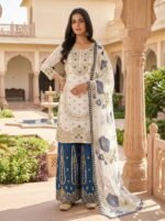 Presenting New Designer Collection in GMY Silk (Blue)