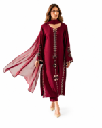Festival Special 3 Pcs Chanderi Silk Embroidered Suit Set - Image 2