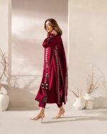 Festival Special 3 Pcs Chanderi Silk Embroidered Suit Set - Image 4